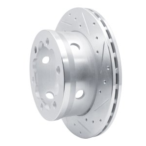 Dodge Sprinter 3500 Brake Rotor (1) - Rear Right - R1 Concepts - Drilled & Slotted - Silver - `02-`06